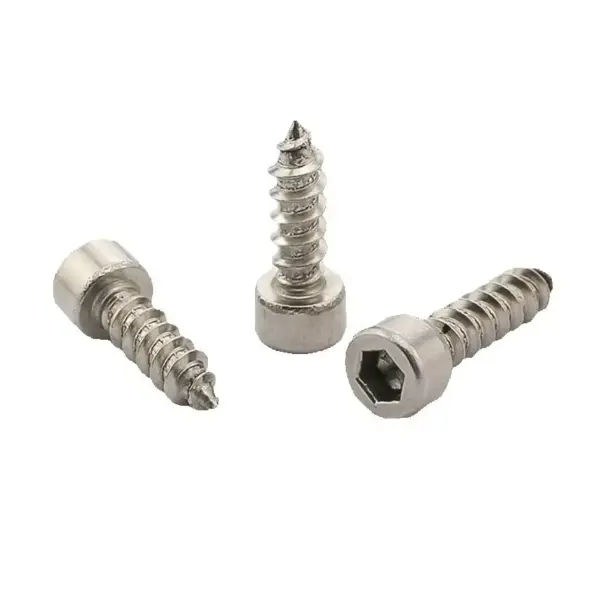 500PCS Nickel Plated Steel Hex Socket Cap Head Self Tapping Screw Grade 8.8 for Speaker Model Wood