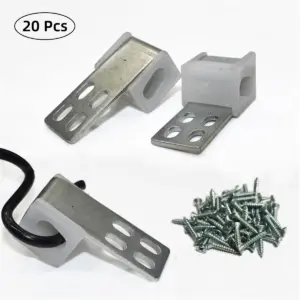 20 Pcs of 4 Hole Furniture Sofa Spring Clips S Shaped Plastic Sleeve Insulated Universal Hook Repair Tools Hardware Accessories