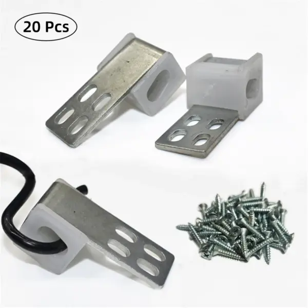 20 Pcs of 4 Hole Furniture Sofa Spring Clips S Shaped Plastic Sleeve Insulated Universal Hook Repair Tools Hardware Accessories