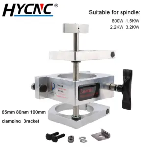 CNC Milling Machine Spindle Clamp 65mm 80mm 100mm Adjustable Fixed Seat For 800W 1.5KW 2.2KW 3.2KW Milling Motor