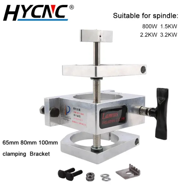 CNC Milling Machine Spindle Clamp 65mm 80mm 100mm Adjustable Fixed Seat For 800W 1.5KW 2.2KW 3.2KW Milling Motor