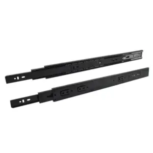 1Pair Soft Close Drawer Slides,3-Section Full Extension Thicken Mute Ball Bearing Metal Cabinet Drawer Slides Rails Length 400mm