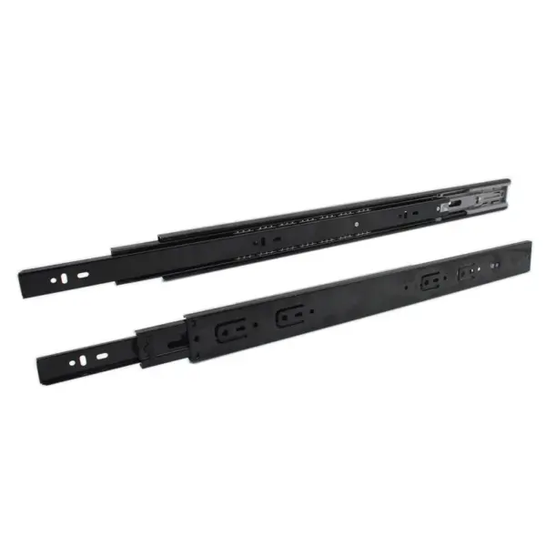 1Pair Soft Close Drawer Slides,3-Section Full Extension Thicken Mute Ball Bearing Metal Cabinet Drawer Slides Rails Length 400mm