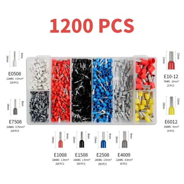 800/1200/1640/1800/1900PCS Wire Ferrules Terminals Kit Wire Assortment Insulated Set for Ferrules Connectors crimping pliers