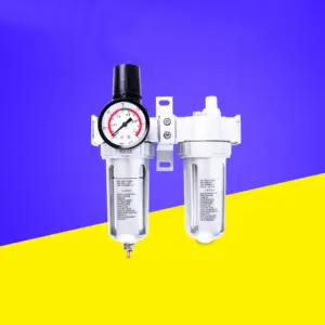 SFC400 1/2" Air Compressor Oil Lubricator Moisture Water Trap Filter Regulator ABS Aluminum 22x15.5x9.4cm Pneumatic Parts