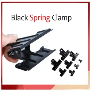 Wholesales Heavy Duty Metal Clips Wide-Mouth Black Spring Clamps for Woodworking, Photo Studio Backdrops