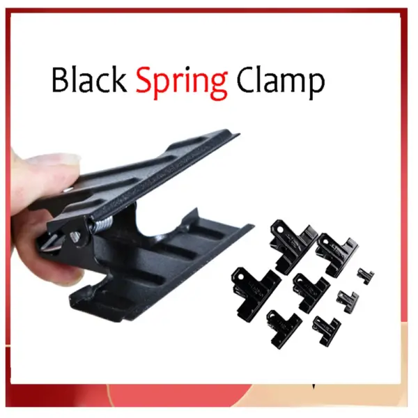 Wholesales Heavy Duty Metal Clips Wide-Mouth Black Spring Clamps for Woodworking, Photo Studio Backdrops