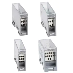 uxcell 1 In 4/6/9/12 Out DIN Rail Terminal Blocks Connectors Distribution Block for Swimming Pool Pumps and Gate Motors