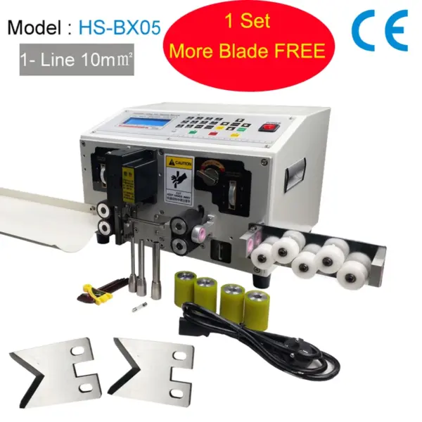 HS-BX05 Electric Cable Cutter Stripper Automatic Computer Wire Stripping Peeling Cutting Machine from 0.1 to 10mm2