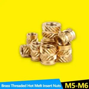 30PCS Heat Set Insert Nuts Female Pressed Fit into Holes for 3D Printing Thread Brass Knurled Inserts Nut Embed Parts M5 M6