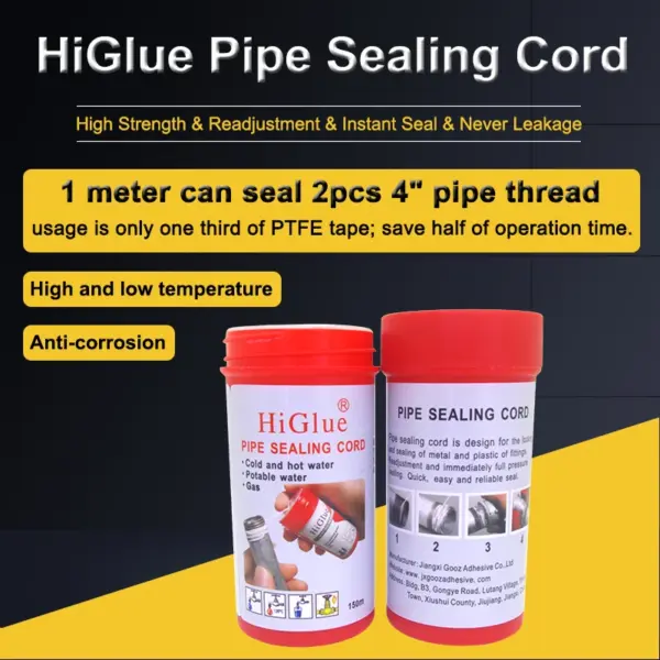 New PTFE Tape Thread Sealing Tape,Pipe Sealing Cord For Plumber Sealing 160m