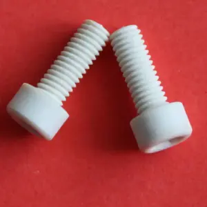 10PCS DIN 912 PTFE Polytetrafluoroethylene Hexagon Socket Head Cap Bolt Knurled Hand Plastic Screws