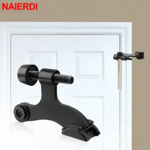 NAIERDI 2 Pack Adjustable Heavy Duty Hinge Pin Door Stop Oil Rubbed Silver Hinge Pin Door Stopper with Rubber Bumper Damper