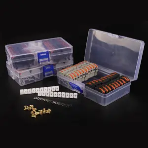 20PCS boxed Din Rail Wire Connector Terminal Block 211Quick Wiring Compact Splicing Cable Connector Terminal Block