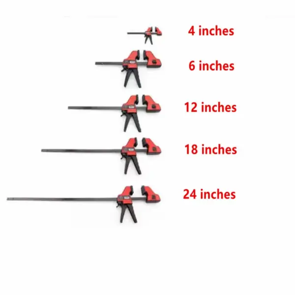 1-4Pcs 4/6/12Inches Wood Working F Clamp Quick Ratchet Clip Heavy Duty Woodworking Bar Clamps Kit DIY Carpentry Hand Tool