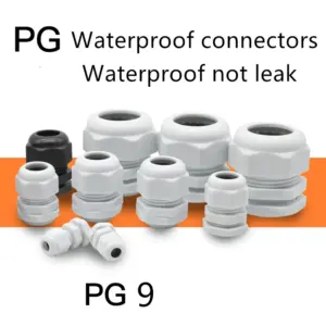 100PCS PG9 Nylon66 Cable Glands Waterproof Level 4-8mm Cable Joint Waterproof cap