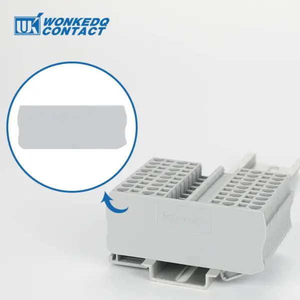 100Pcs D-ST 2.5-QU End Cover For ST2.5/PT2.5-QU 4 Conductors Connector 2.5mm² Din Rail Terminal Block D-ST2.5-QU Barrier Plate