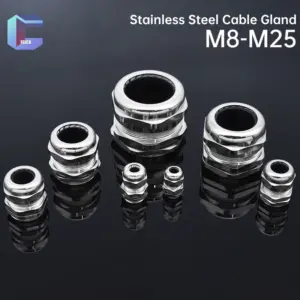 Waterproof Connector 304 Stainless Steel Cable Gland M8 M10 M12 M14 M16 M18 M20 M22 M24 M25 Wire Glanding  IP68  for 3-6.5mm