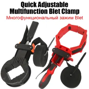 Woodworking Quick Adjustable Band Clamp Polygonal Clip 90 Degrees 4M Pure Nylon Strap Clip Multifunction Belt Clamping Tools