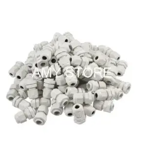 100pcs IP67 Waterproof PG7 Cables Glands Connector White