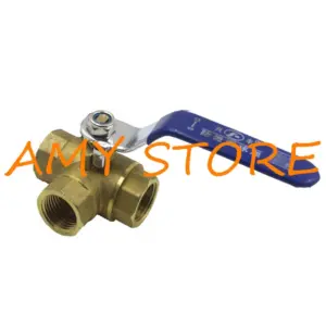T Type T-Port or L Type L-Port DN8 1/4"BSP Female Connection Full Ports Brass Tee Ball Valve Three Way Plumbing Fittings Lever