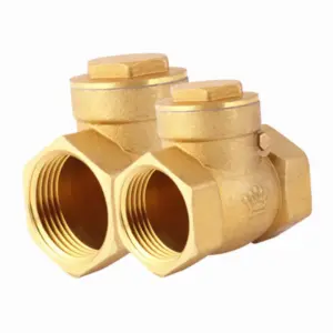 Brass wire mouth horizontal non-return valve Full Copper female thread swing check valve 1/2" 3/4" 1" 1-1/4" 1-1/2" 2"