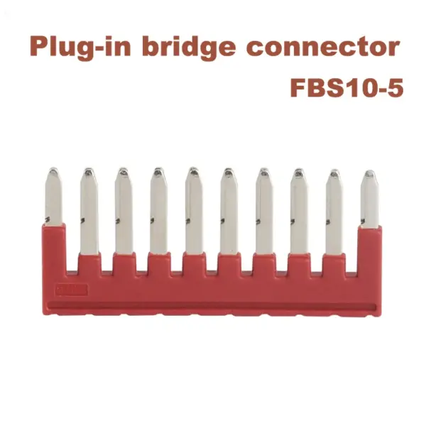 10Pcs FBS10-5 Spring Terminal Central Connector Din Rail Terminals Block ST-2.5 Plug-in Bridge Short Connection Strip