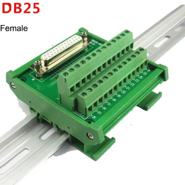 DB25 D Sub 25 Pin connectors male / female socket terminal block breakout board adapter DIN Rail