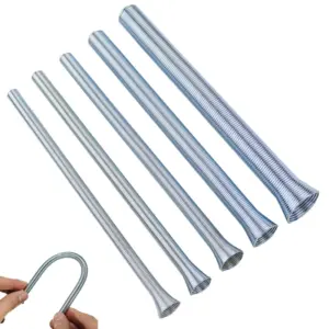 5pcs Spring Tube Bender 210mm Tension Spring Pipe Bender 1/4"-5/8" Spring Steel For Copper Aluminium Tube Bending Hand Tools