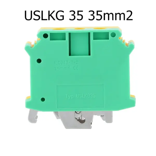 10Pcs/lot USLKG 35 Din Rail Ground Terminal Blocks  Type 35mm2 Universal Wiring Connector Screw Terminal USLKG-35