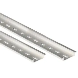 5pcs Universal Type 35mm 0.5 Meter Aluminum Slotted DIN Rail for C45 DZ47 Terminal Blocks Contactor etc