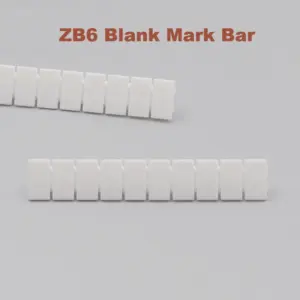 50Pcs ZB6 Blank Marker Strip For UK2.5B UK5N UDK4 UKK5 UK5-TWIN Din Rail Terminal Block Mark Bar Morsettiera ZB-6 Label