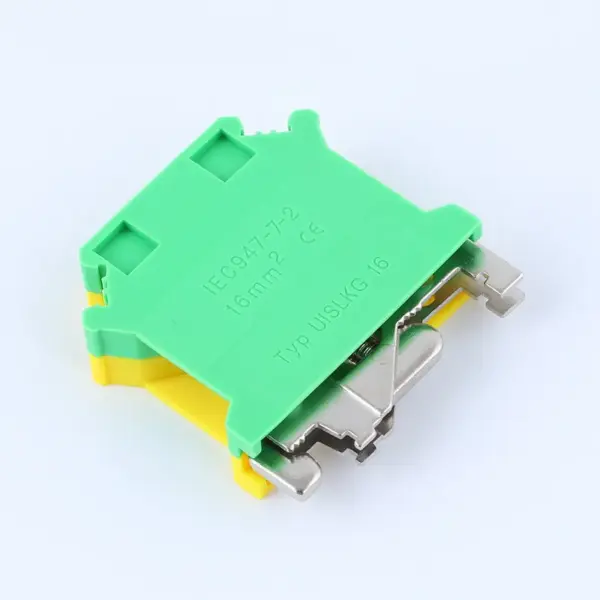 10Pcs USLKG 16N Din Rail Screw Terminal Blocks  Type 16mm2 Ground Earth Universal Wiring Combine Connector USLKG-16