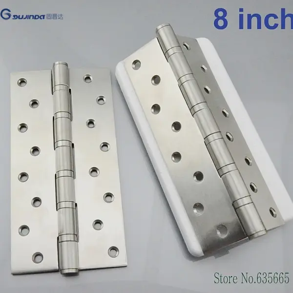 1pcs 8 Inch Stainless Steel Thicken Wooden Door Hinge Bearings Heavy Duty Hinges Mute Door Hardware Home Decorating Accessories