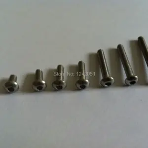 100pcs Metric Thread M3x16mm Stainless Steel Button Head Hex Socket Cap Screws Bolts