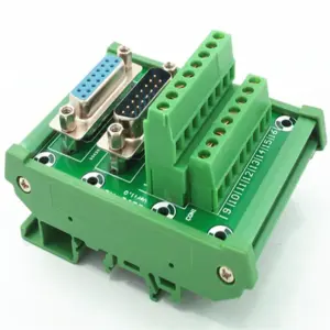 D-SUB DB15 DIN Rail Mount Interface Module  Male/Female Header Breakout Board Terminal Block Connector.