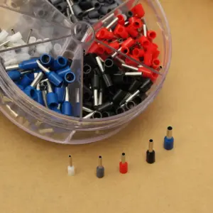 400pcs Wire Ferrules End Sleeve Double Cord End Terminal Connector Set Copper Insulated Crimp Splice Terminal Connector Kit