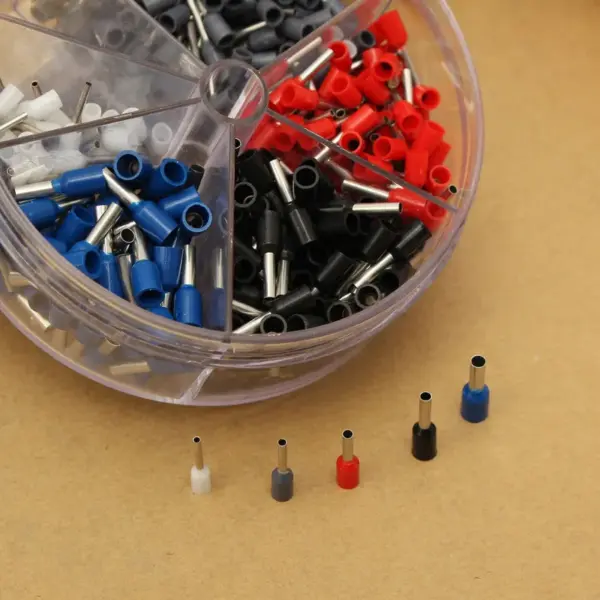 400pcs Wire Ferrules End Sleeve Double Cord End Terminal Connector Set Copper Insulated Crimp Splice Terminal Connector Kit