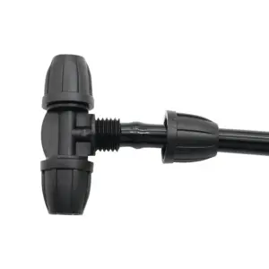 8 / 11mm hose interface tee elbow with lock nut connector garden drip irrigation hose dispenser for watering pipe fittings 10pcs
