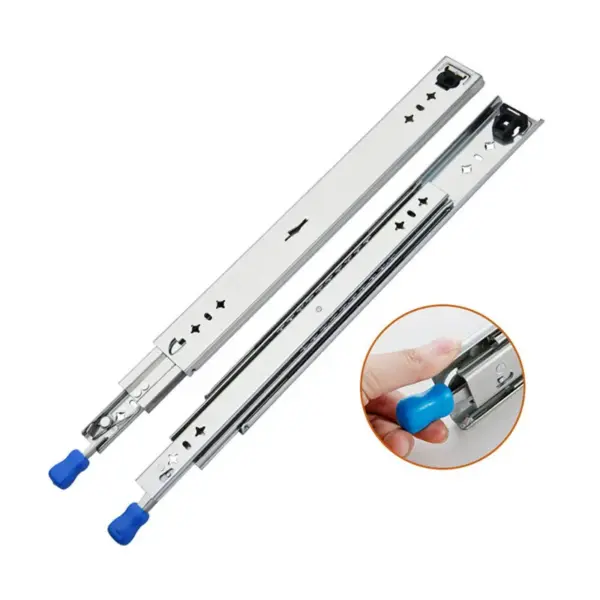 1 Pair Heavy Duty Locking Drawer Slides Full Extension Runners With Lock 10-40 Inch Side Mount Ball Bearing Rails Track 250 Lbs