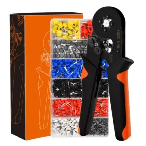 Tubular Terminal Crimping Plier Boxed VE Series Insulated Terminal Crimping Sleeve Terminal Cable Wire Connector Electrical Kit