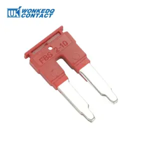 10Pcs FBS2-10 FBS 2-10 Wiring Jumpers For PT/ST 10mm^2 Wire Connector 2 seats DIN Rail Terminal Block Accessories Plug-In Bridge