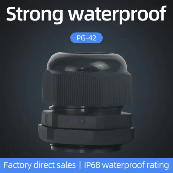 Wholesale PG42 Cable Glands 1Pcs Black & White Plastic Nylon Waterproof Joints IP68 Cable Connector For Cable