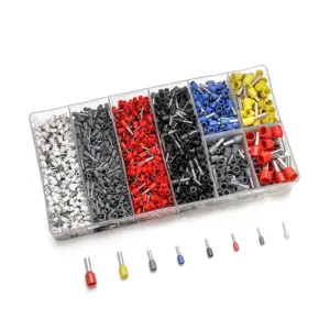 1800pcs Assortment Wire Ferrules Terminals Kit, Ferrule Crimping Tool Set Crimp Pin Insulated Connectors Electrical Terminator