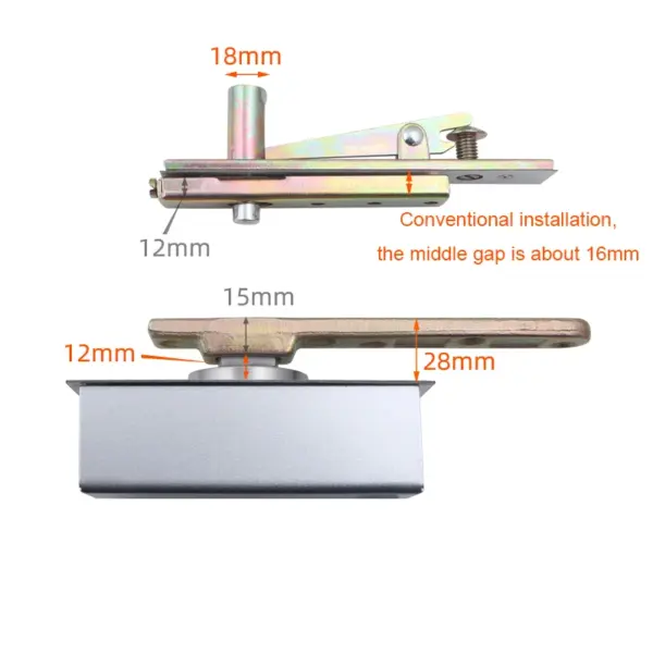 HOT 1Set Heavy Duty Positioning Door Pivot Hinges 360° Rotation Invisible Hidden Floor Spring Door Hinges Install Up and Down