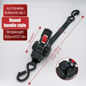 Automatic Ratchet Straps 3m x 25mm, 2/4/8 Pcs Self-retracting Tie Down Straps with S-Hooks for Cargo Securing,Heavy Duty Ratchet