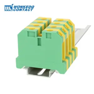 5Pcs EK 16/35 Screw Connection Ground Earth SAK 16 mm² Wire Electrical Connector DIN Rail Terminal Block EK16/35