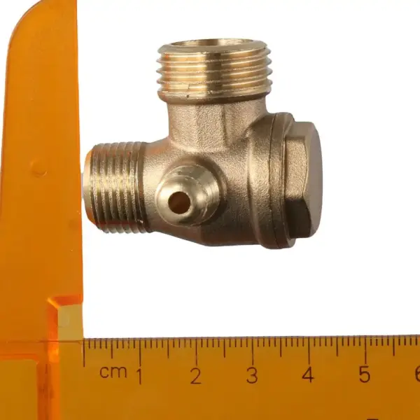Non Return 3-Port Check Valve Brass Gold Backflow Valve 20*16*10mm Ozone Resistance One-way Valve Oil Water Gas