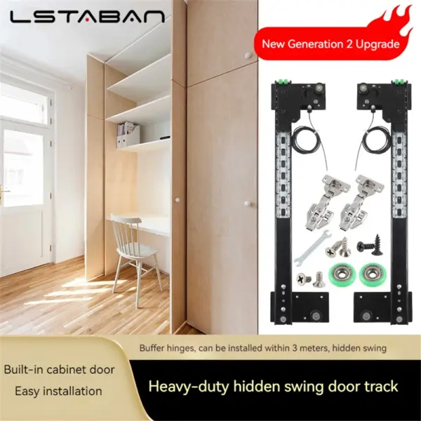 Invisible Butterfly Pocket Side Insert Flip Door Hardware Hinge Accessories Cabinet Hinge Hidden Wardrobe Door Sliding Rails