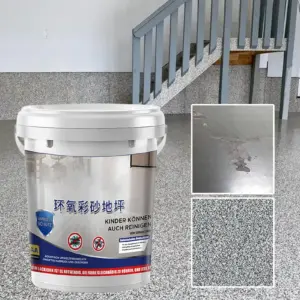 High-Gloss Marble Effect Epoxy Floor Coating Waterproof Floor Paint Marble Garage Paint Waterproof Water-Based Epoxy Coating